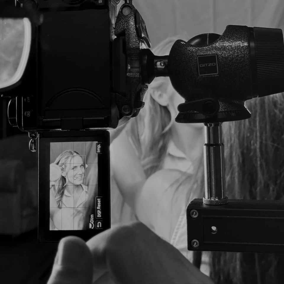 Fotocamera durante una produzione in studio