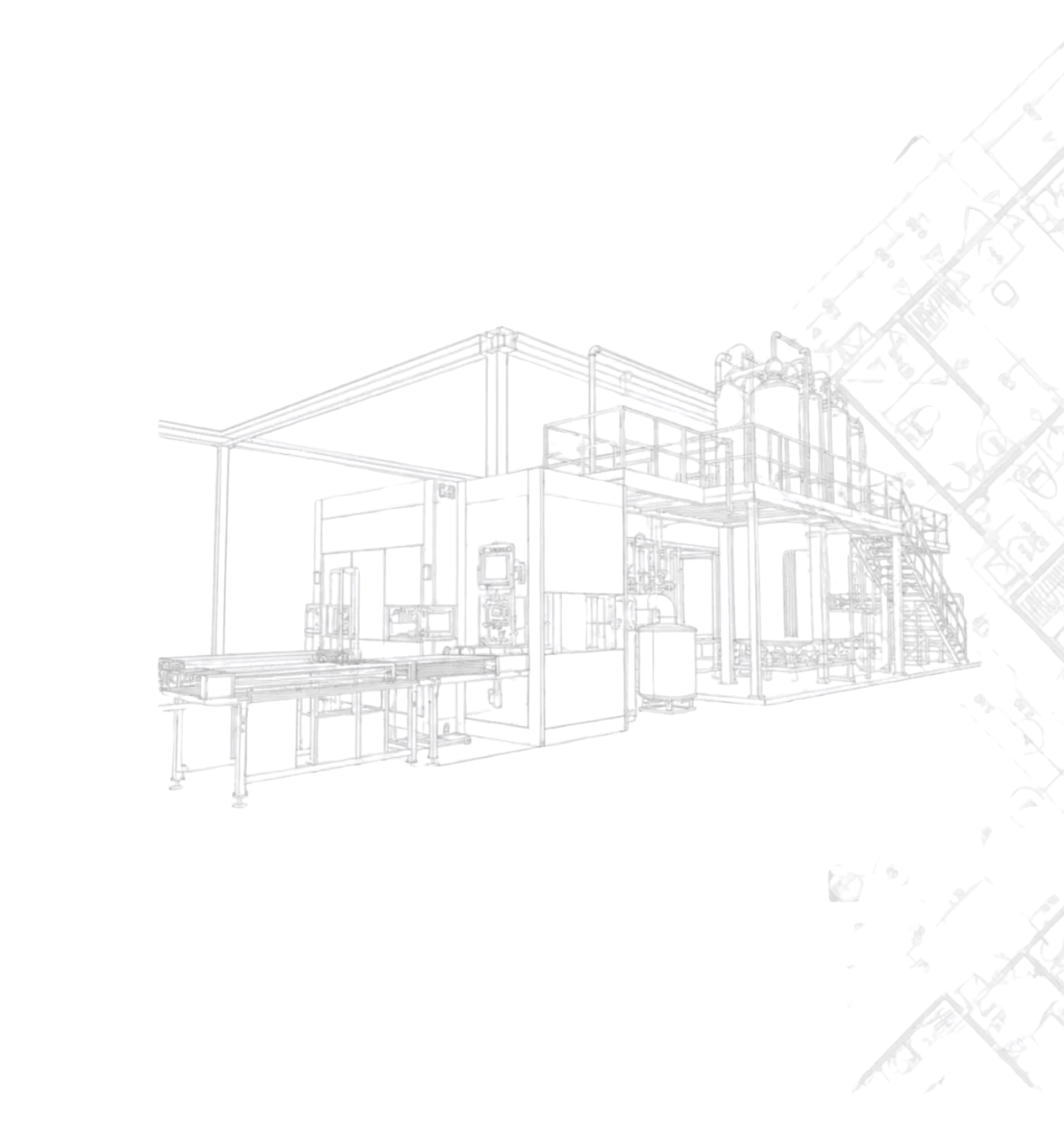 Disegno architettonico di una struttura aziendale