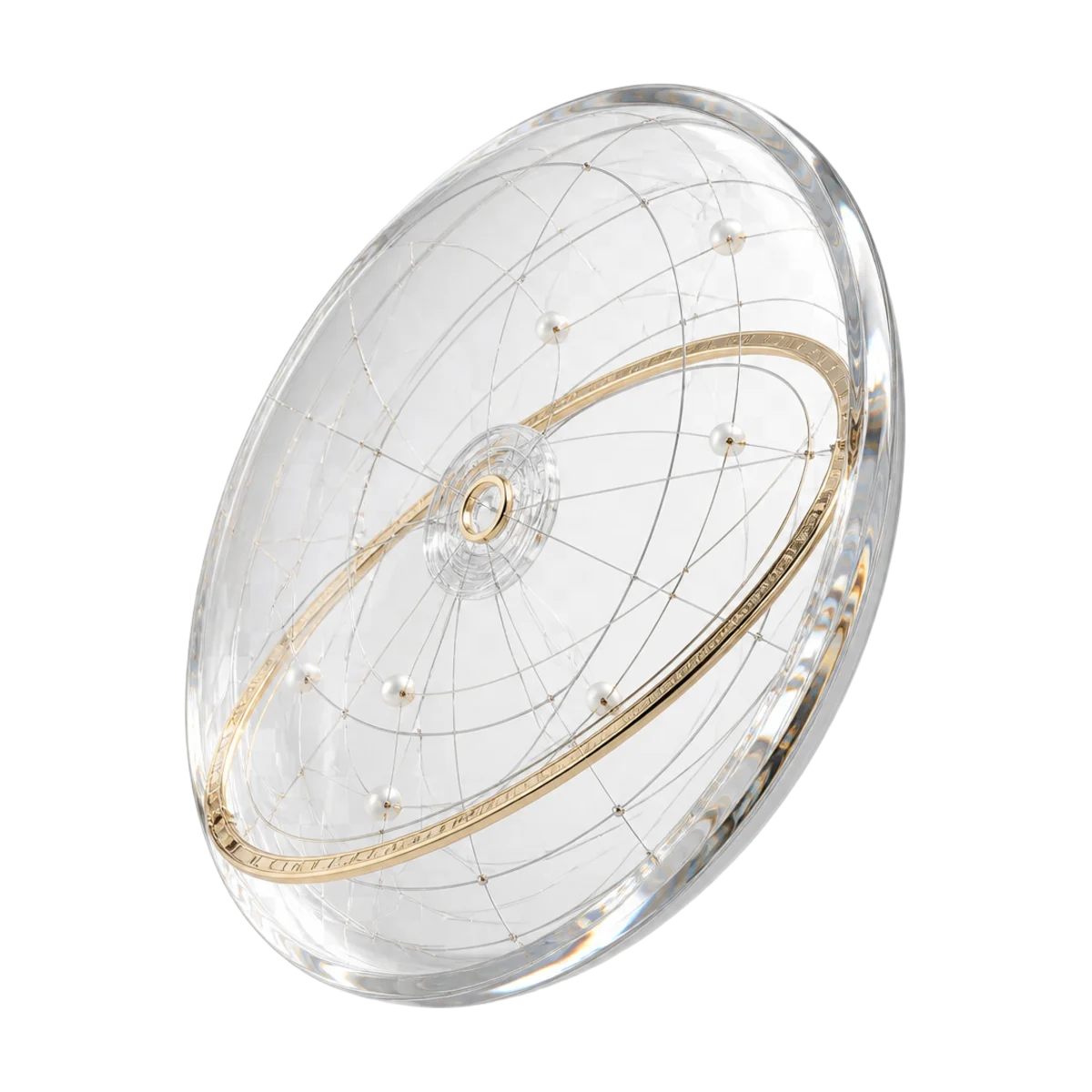 Sfera tridimensionale con connessioni tra dati e processi digitali